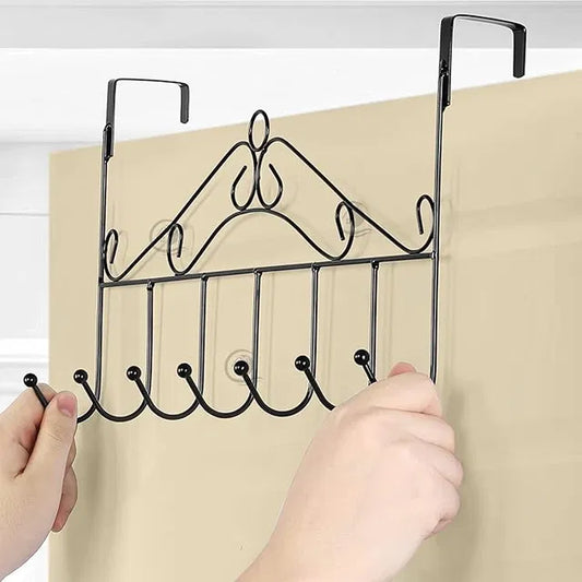Over-Door Hook Organizer – 7-Hook Metal Storage Hanger