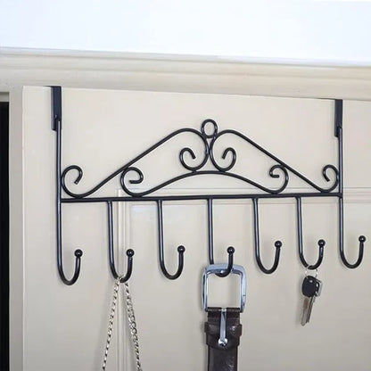 Over-Door Hook Organizer – 7-Hook Metal Storage Hanger