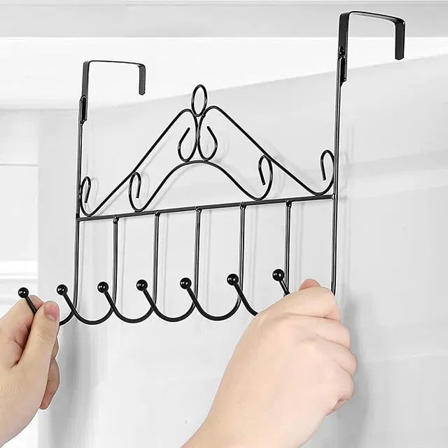 Over-Door Hook Organizer – 7-Hook Metal Storage Hanger
